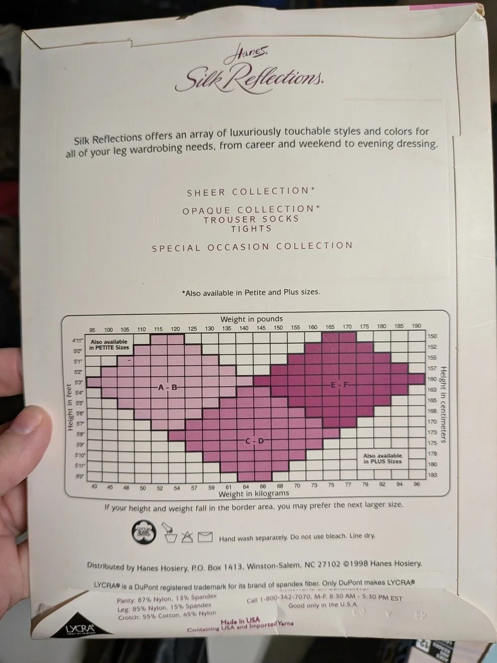 Hanes Silk Reflections Pantyhose - Blush Pink Packaging
